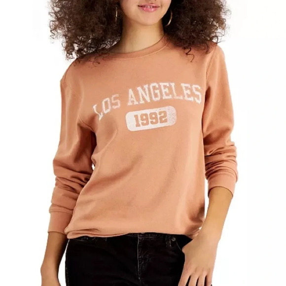Love Tribe Tops - LOVE TRIBE Juniors' “LOS ANGELES 1992” Graphic-Print Sweatshirt NEW